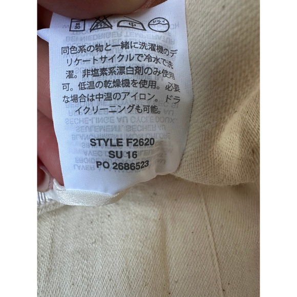 J.Crew Collection Pleated Midi Skirt Cream Linen Cotton Size 12 - Picture 7 of 8